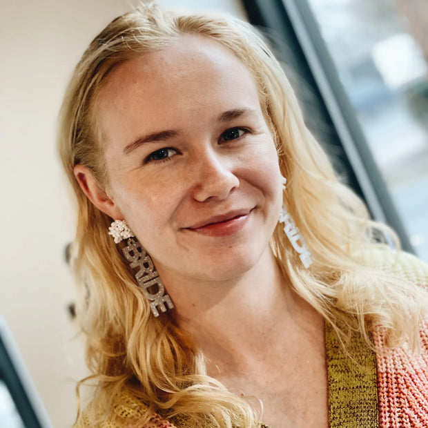 Bride Babe Cutout Acrylic Earrings