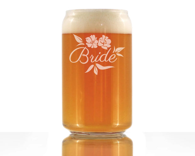 Wedding Bride Beer Can Pint Glass - Bridal Party Gifts