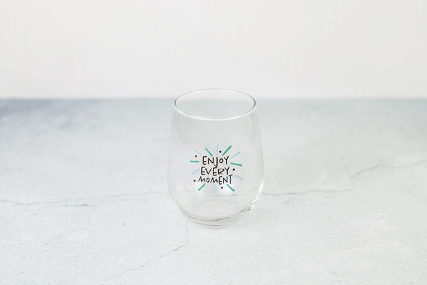 Lizush Luxury Spa Gift Basket And Self Care Gifts For Women With Wine Glass Enjoy Every Moment - 5 Piece Set