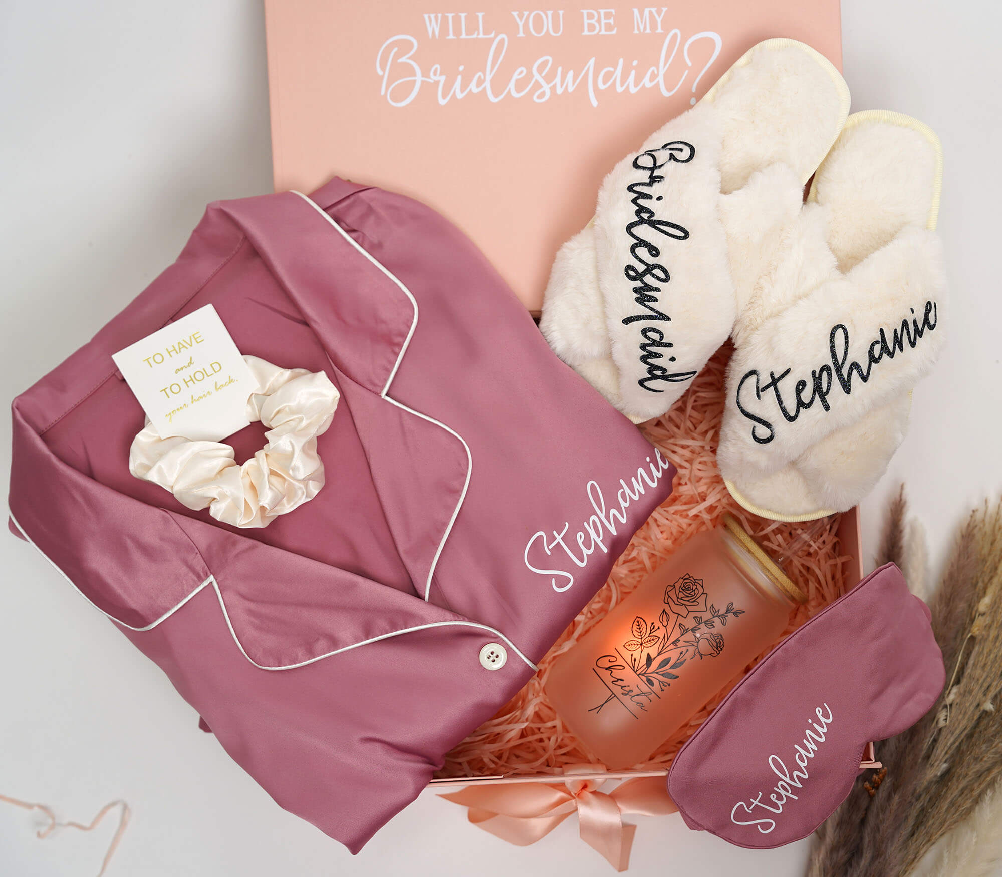 Bridesmaid Proposal Box Bridesmaid Pajamas Custom Bridesmaid 