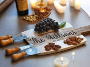 Personalized Marble Charcuterie Board with Serving Tools