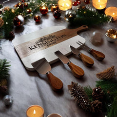 Personalized Marble Charcuterie Board with Serving Tools
