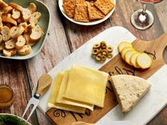 Personalized Marble Charcuterie Board with Serving Tools