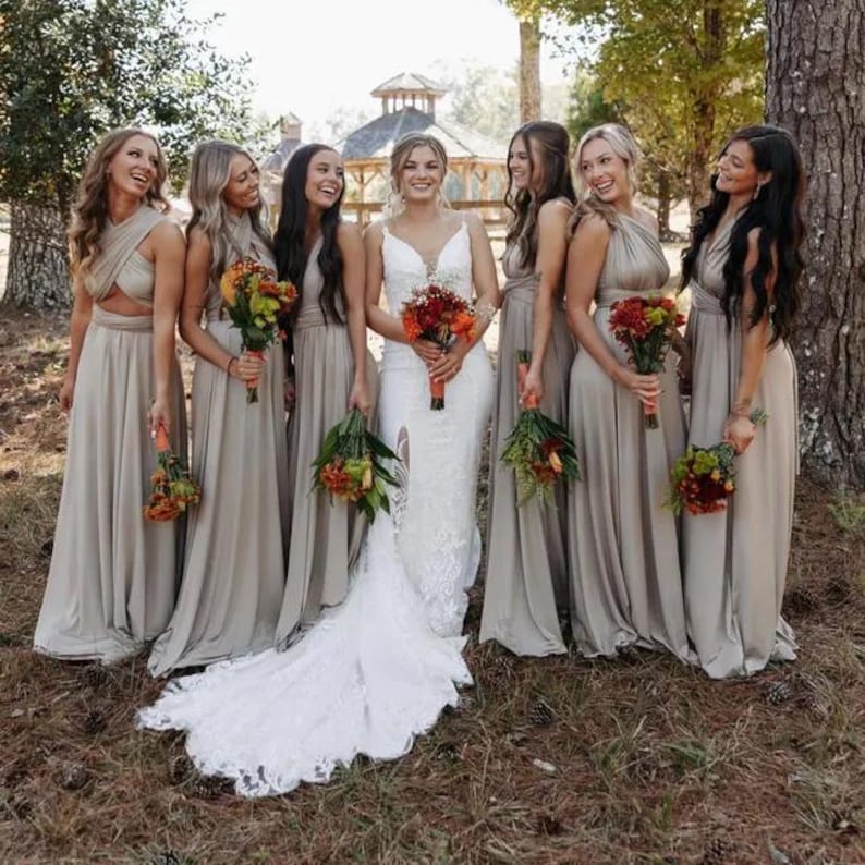 Bridesmaid Infinity Dress Convertible 30 Ways Multiway Wedding Dress –  TANIRI