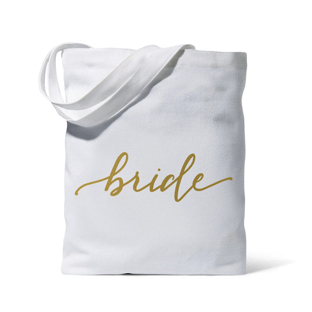 White Bride Tote Bag in Canvas with Diamond