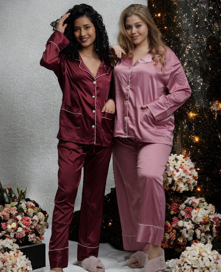 Silky Satin Pajama Set for Women