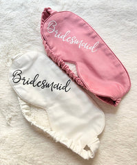 Custom Silky Soft Bridesmaid Sleep Mask with Scrunchies Party Gift