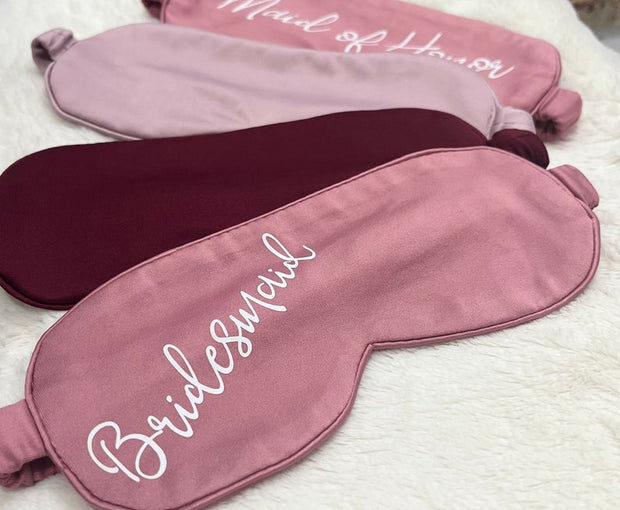 Custom Silky Soft Bridesmaid Sleep Mask with Scrunchies Party Gift
