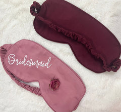 Custom Silky Soft Bridesmaid Sleep Mask with Scrunchies Party Gift