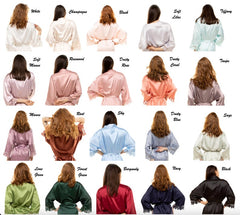 Personalized Bridesmaid Silky Satin Robe for Birthday Gift