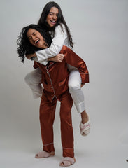 Personalized Softest Satin Pajamas Bridesmaid PJs Set Proposal Gift