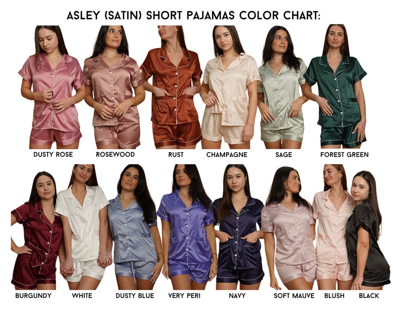 Sweet Sixteen PJs Monogram Satin Pajamas Set for Gift