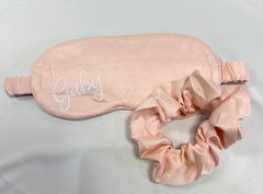 Custom Silky Soft Bridesmaid Sleep Mask with Scrunchies Party Gift