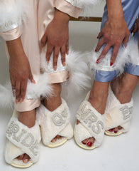 MRS PEARLS FLUFFY SLIPPERS