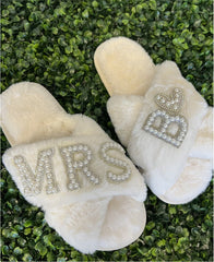 Personalized Bridal Fluffy Slippers