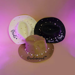 BRIDAL SUN PEARLS HAT CUSTOMIZED