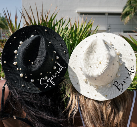 BRIDAL SUN PEARLS HAT CUSTOMIZED