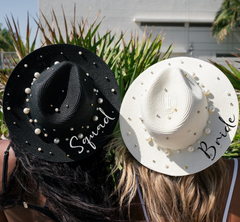 BRIDAL SUN PEARLS HAT CUSTOMIZED