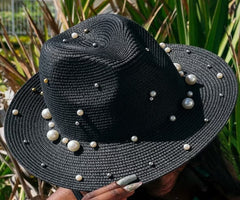 BRIDAL SUN PEARLS HAT CUSTOMIZED