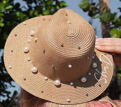 BRIDAL SUN PEARLS HAT CUSTOMIZED