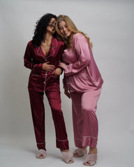 ASHLEY LONG CUSTOM BRIDESMAID PAJAMAS - VINYL NAME
